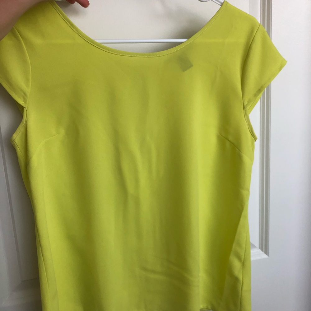 Lime green top